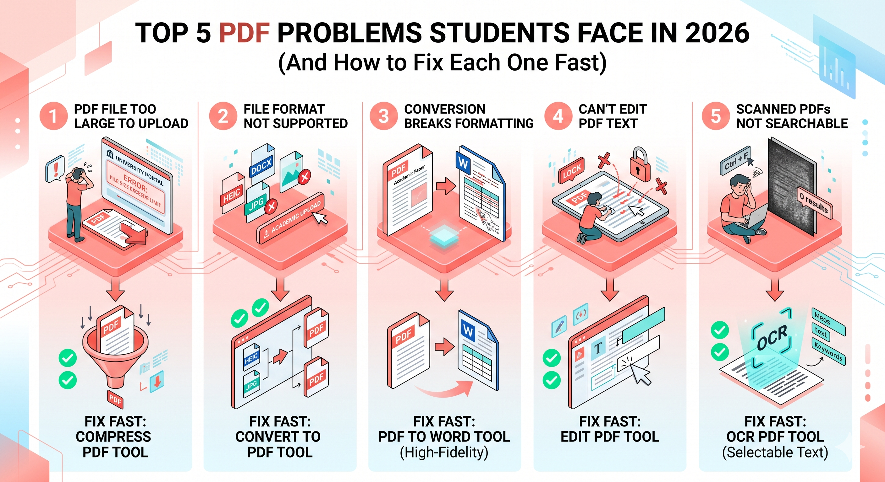 Top 5 PDF Problems Students Face in 2026 (And How to Fix Each One Fast)