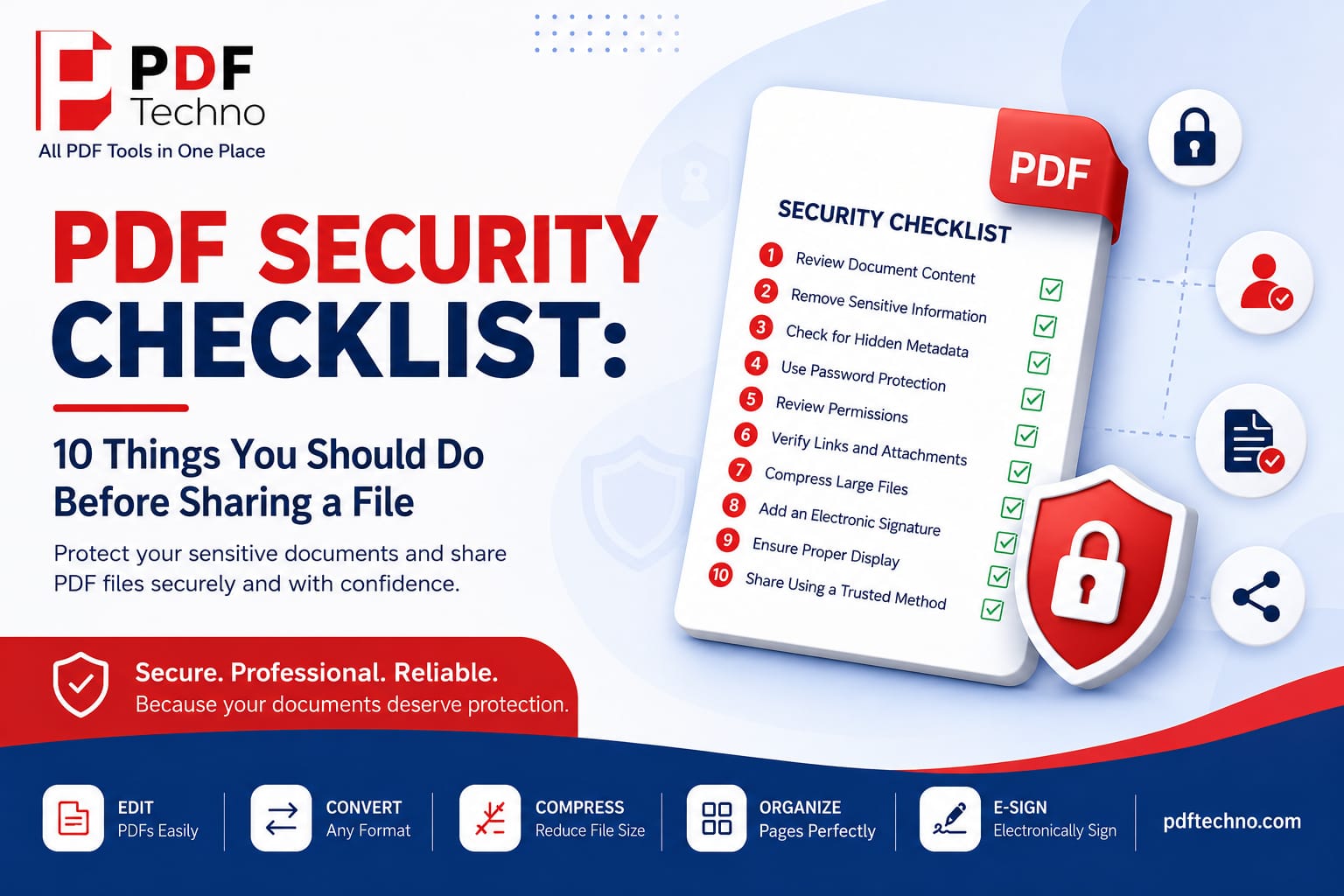 PDF Security Checklist: 10 Things You Should Do Before Sharing a File