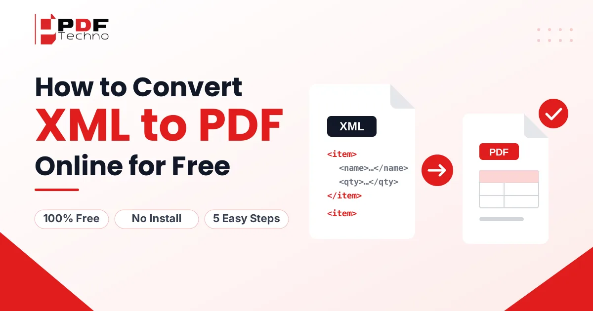 How to Convert XML to PDF Online for Free